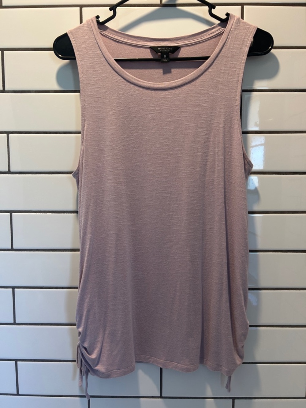 Simply Vera Vera Wang Mauve Tie-Side Sleeveless Tank